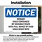 Signmission Beware of Dog OSHA Notice Sign, Vinyl Decal, 14in W x 10in L, 2PK OS-2PACK-NS-D-1014-L-17039 - alternate 6